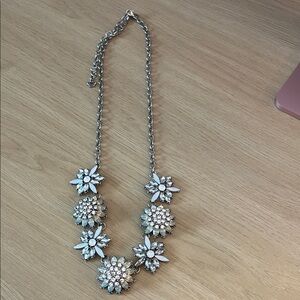 Premier Designs Silver Floral Necklace